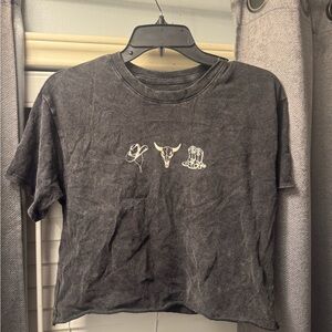 Organic Generation Western Graphic Crop Top Small